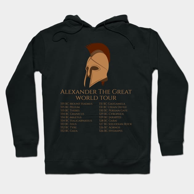 Alexander The Great World Tour - Ancient Greek History Hoodie by Styr Designs